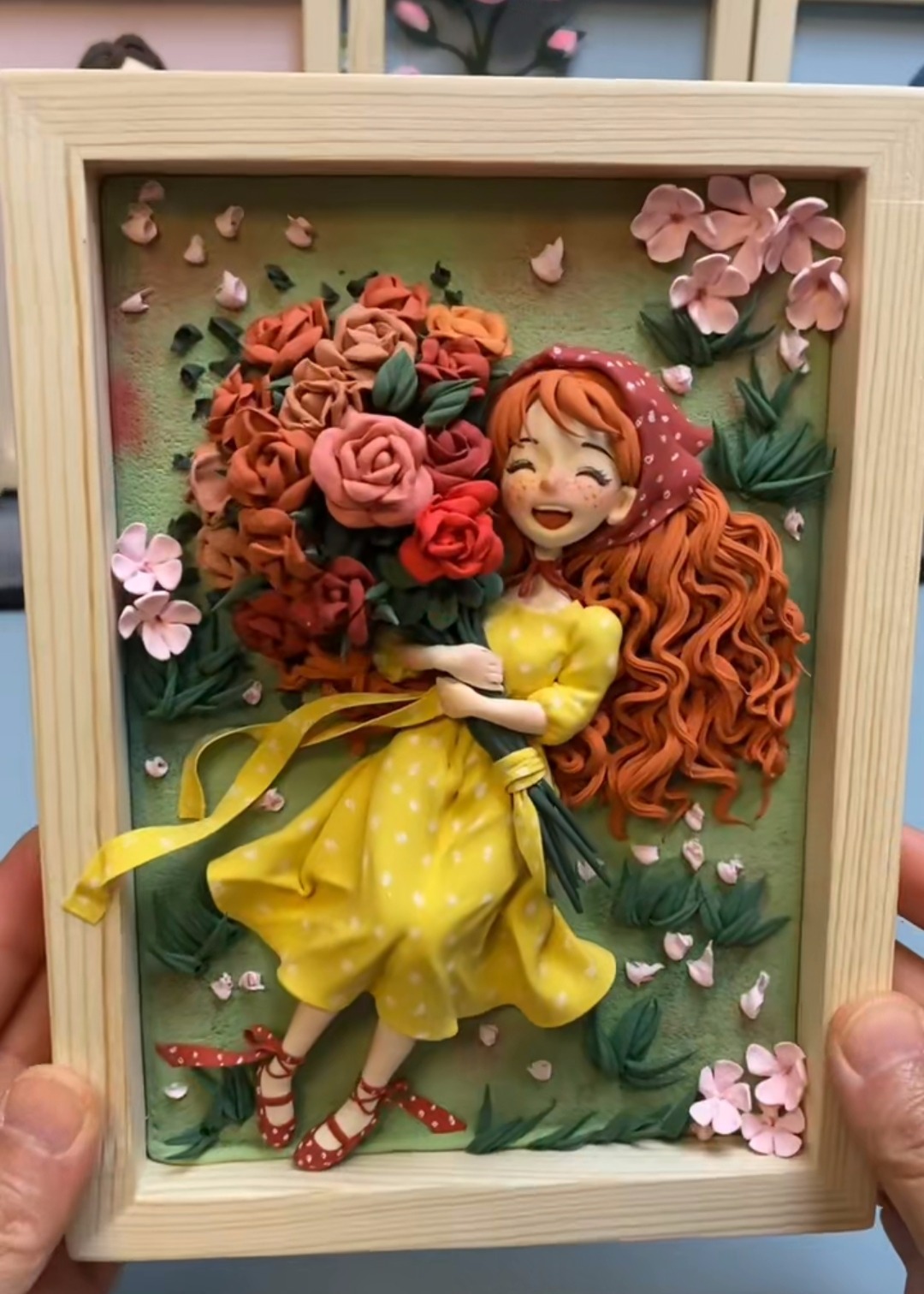 Character clay framed art